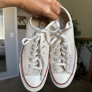 Converse Chuck Taylor All Star Low Ivory Canvas 8.5W/6.5M Lightly Used